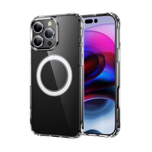 Trending Products Transparent Magnetic Phone Case for iPhone 15 14 13 Pro Max 5g Clear Protection Smartphone Accessories